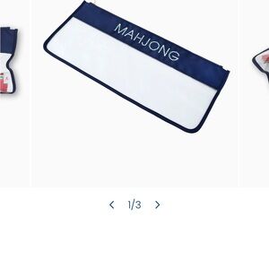 Mahjong Navy and White Women's Accessory Pouch